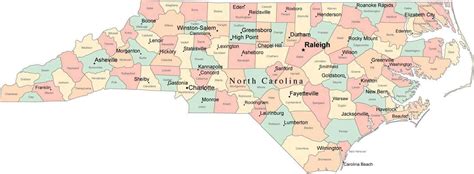 Map Of North Carolina Counties Free Printable Maps Im