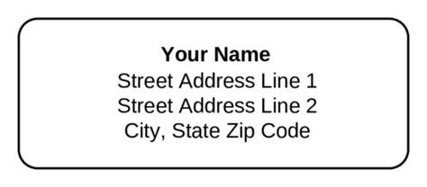 If you wish to create your own artwork, use our free address label templates. Standard Address Label - Text Only - Label Templates ...