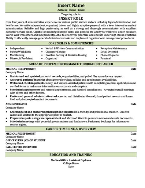 Administration Resume Templates Samples And Examples Resume Templates 101