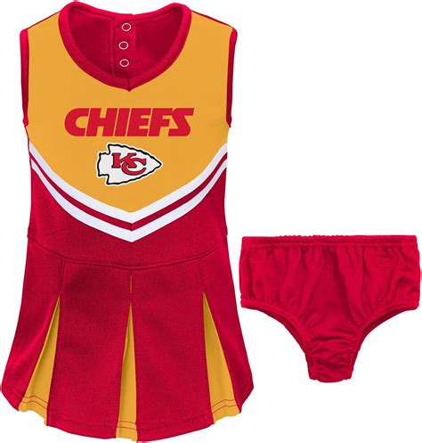 Nfl Kansas City Chiefs Girls Newborn Infant Two Piece Cheerleader Outfit 8 3 6