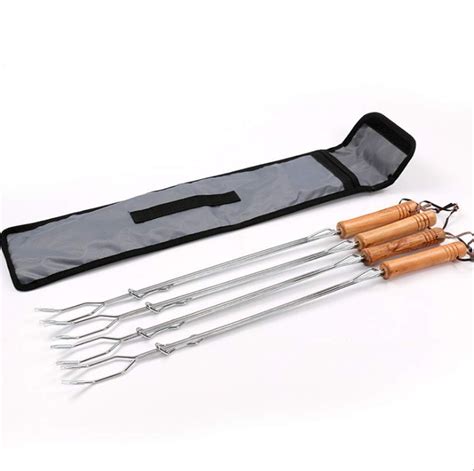 Begatter Roasting Sticks For Campfire And Fire Pit Stainless Steel Bbq