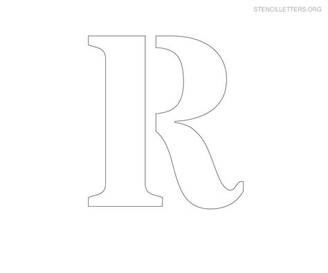 Letter R Printable Alphabet Stencil Templates Stencil Letters Org
