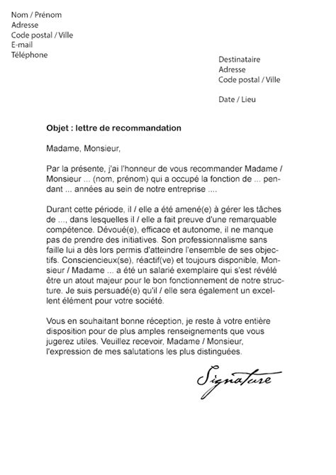 Lettre De Recommandation Entreprise James Johnson Lettre