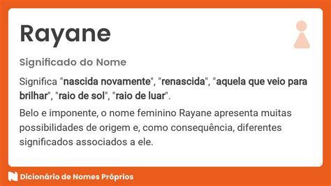 Significado do nome Rayane Dicionário de Nomes Próprios