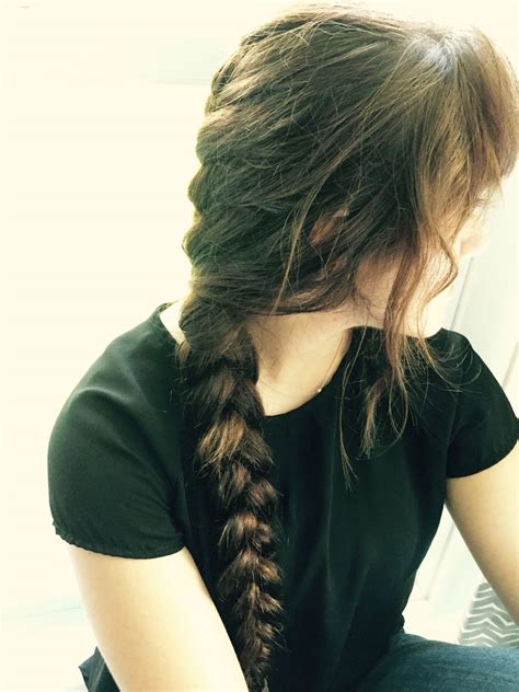 Brown Long Hair French Braid With Bangs Hairstyles With