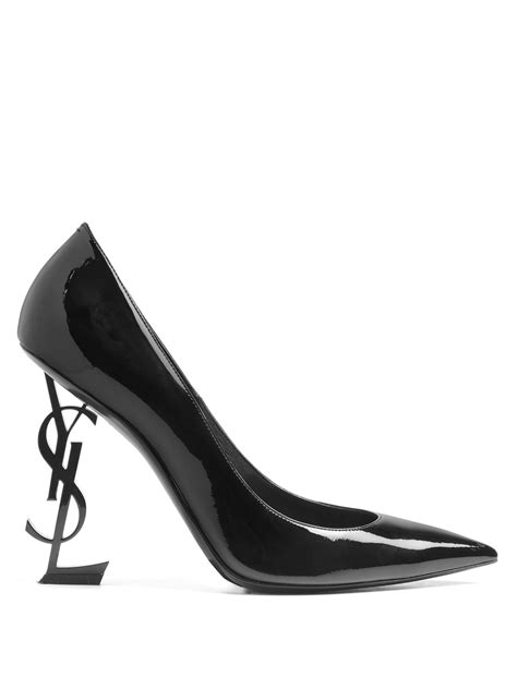 Yves saint laurent ysl is a luxury fashion house founded by yves saint laurent in 1961, it now one of the world's most prominent fashion houses. Lyst - Saint Laurent Opium Logo-heel Patent-leather Pumps ...