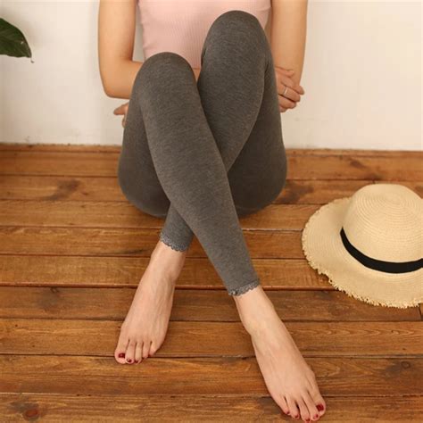Winter Tights High Quality Women Girls Full Cotton Plus Cashmere Thicker Lace Nine Pants