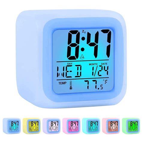 Digital Alarm Clockbattery Operated Small Desk Clockswith Dateindoor