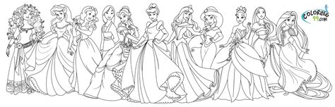 Princesses and other girls cartoons characters and more… most popular archive of coloring pages for kids over internet. Fans Request - Disney Princess with Merida from Brave ...