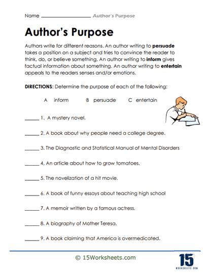 Authors Purpose Worksheets 15