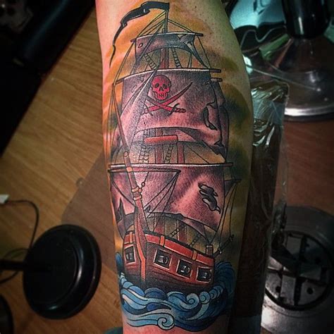 Awesome Striking Pirate Ship Tattoo Designs Bonding With Masters Of The Seas Check More At