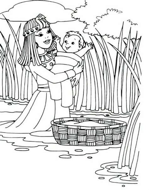 Or sometimes you just need to fill in those last five minutes before the end of class. Baby Moses - Coloring Page - SundaySchoolist