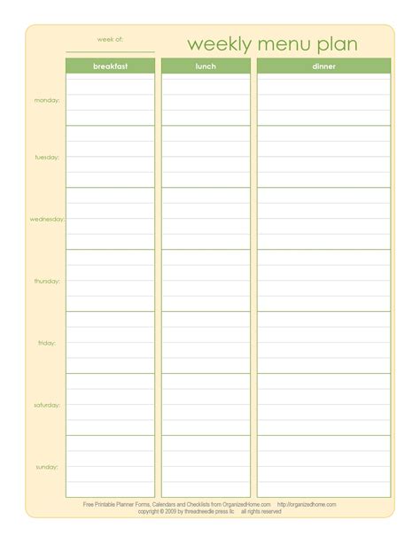 Meal Planning Template Printable Web Use These Daily Meal Planner