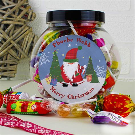 Personalised Christmas Sweetie Jar By Sassy Bloom As Seen On Tv