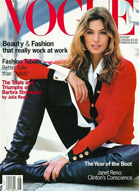 Vogue Cover One Of Many Vogue Covers Cindy Crawford Fashion