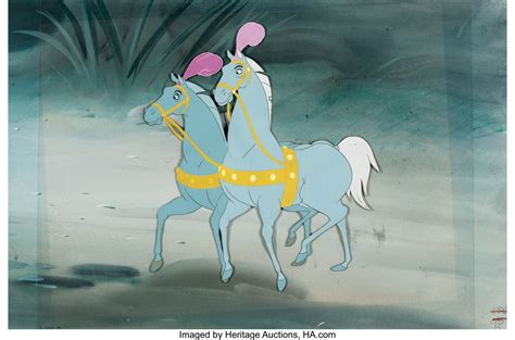 Cinderella Carriage Horses Production Cel On Master Production Lot