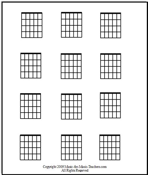Free Guitar Chord Chart Blanks To Fill In Your Own Chords