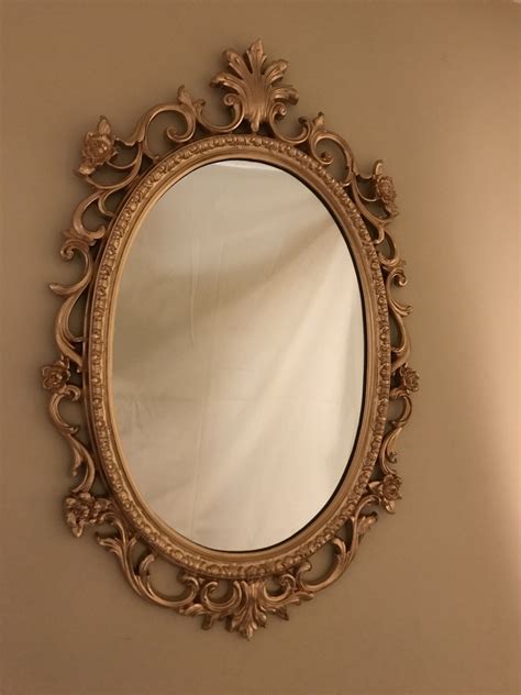 Ornate Vintage Mirror By Syroco Gilt Flowers And Scrolls Large 29x 19