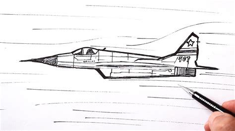 How To Draw A Army Jet Easy Pen Sketch Taurus Art Youtube