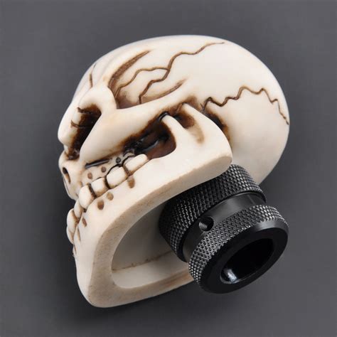 White Resin Wicked Skull Head Manual Gear Car Stick Shift Knob Shifter Universal Ebay