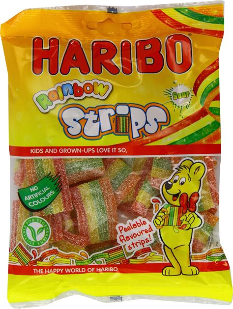 Haribo Sour Rainbow Strips 150g Uk Grocery