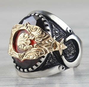 Red RUBY Stone Turkish Jewelry Handmade 925 Sterling Silver Mens Ring