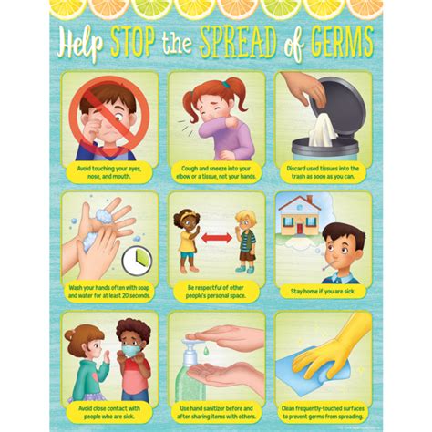 Help Stop The Spread Of Germs Chart Inspiring Young Minds To Learn
