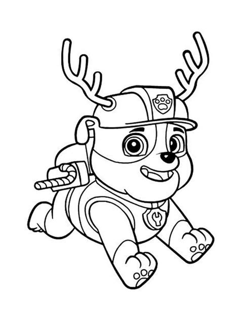 Rubble Paw Patrol Coloring Pages Coloring Home
