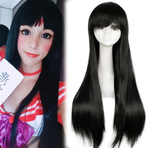 Long Black Cosplay Wig With Bangs Cheaper Than Retail Price Buy