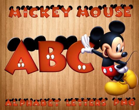 Mickey Mouse Font Png Mickey Mouse Alphabet Mickey Mouse Etsy Canada