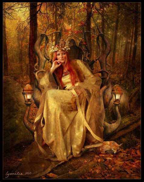 Autumn Majesty By Cynnalia Autumn Witch Wiccan Art Autumnal Equinox