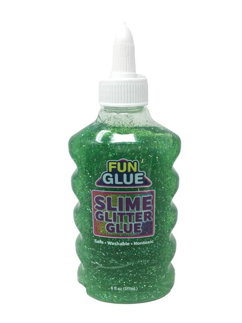 Fun Slime Glitter Glue For Kids Fun Glue Green Washable