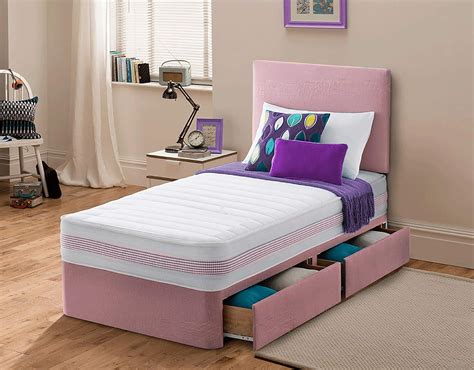 Sleep Factorys Plush Single Divan Bed For Adults Or Kids With Drawer