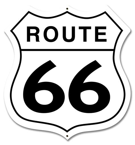 Route Us 66 Metal Sign 40 X 42 Inches