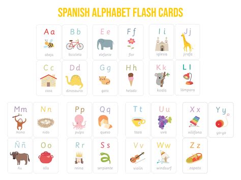 Spanish Alphabet Flashcards Free Printable Free Printable A To Z Porn Sex Picture