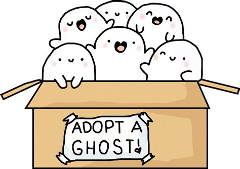 Report Abuse Kawaii Adopt A Ghost Clipart Full Size Clipart