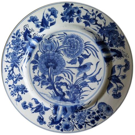 Fine Chinese Porcelain Blue And White Plate Kangxi Period And Mark