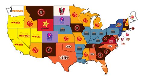 most popular fast food by state — top agency