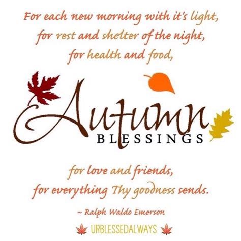 Autumn Blessings Urblessedalways Positive Quotes Season Quotes