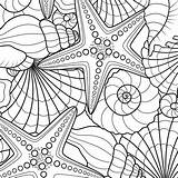 Coloring Starfish Drawing Beach sketch template