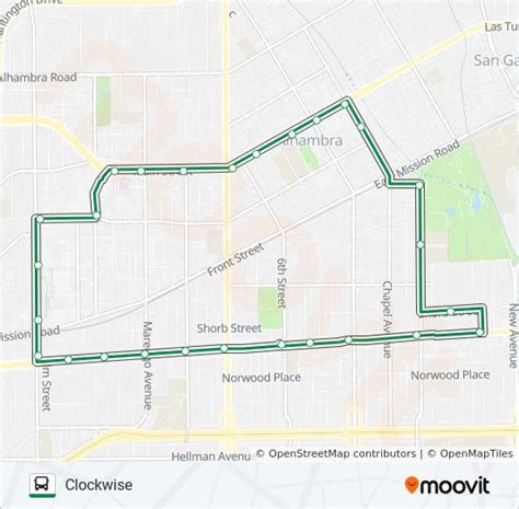 Green Line Route Schedules Stops And Maps Clockwise Updated