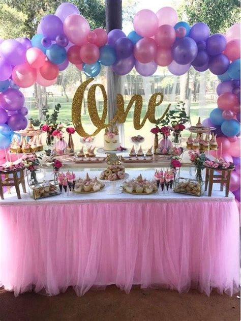 first-unicorn-birthday-party-decorations #babyshowerideas4u #birthda