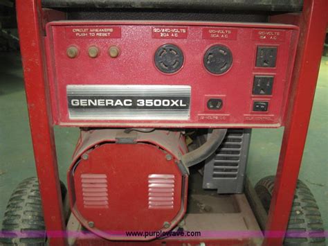 The generac iq3500 (7127) is a compact portable inverter generator with a rated wattage of 3000 w and a starting wattage of 3500 w. Generac 3500XL generator in Sedgwick, KS | Item M9005 sold ...