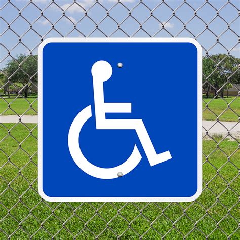 Aluminum Ada Handicapped Sign With Handicapped Symbol Sku K 2493 A