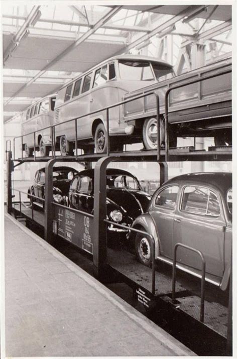 Loading New 1955 Beetles And Buses At Wolfsburg Factory Volkswagen