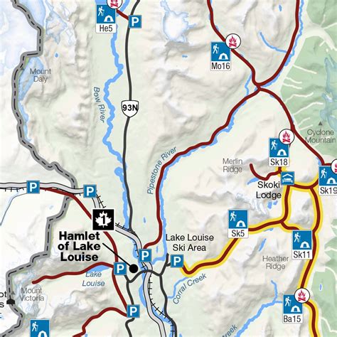 Banff National Park Backcountry Trail Map Map By Parks Canada