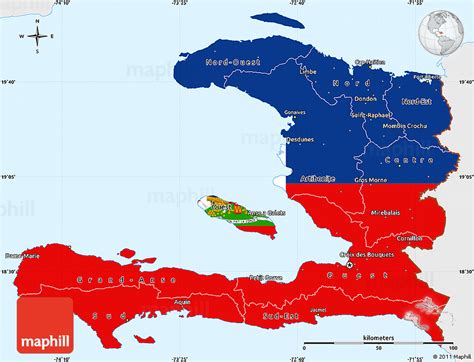 Haiti from mapcarta, the open map. Flag Simple Map of Haiti, single color outside
