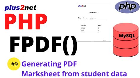 Generating Pdf Document Using Record From Mysql Database With Unique Id