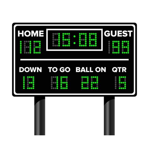 Scoreboard Vector Score Board Digital Display Football Soccer Sport
