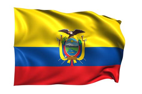 Ecuador Ondeando La Bandera Fondo Transparente Realista 15309665 Png